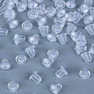 30 pairs Earring Backs in Clear Silicone Rubber ... so that's 60 individual pcs